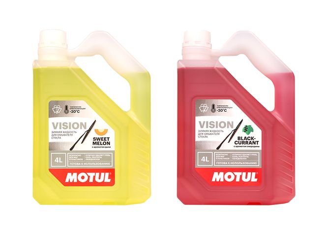 Новинка Motul: Vision Black Currant-20°C и Vision Sweet Melon -20°C — зимние жидкости для омывателя стекла уже в продаже!