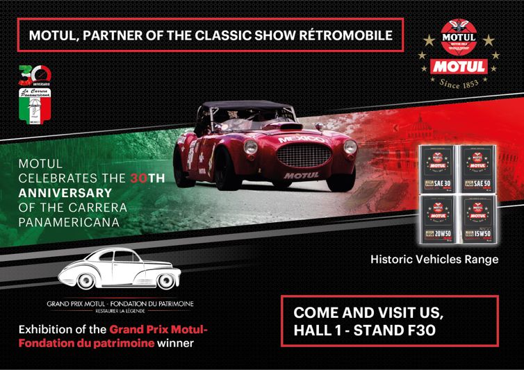 A MOTUL CELEBRA O 30º ANIVERSÁRIO DA CARRERA PANAMERICANA NO RÉTROMOBILE 2018