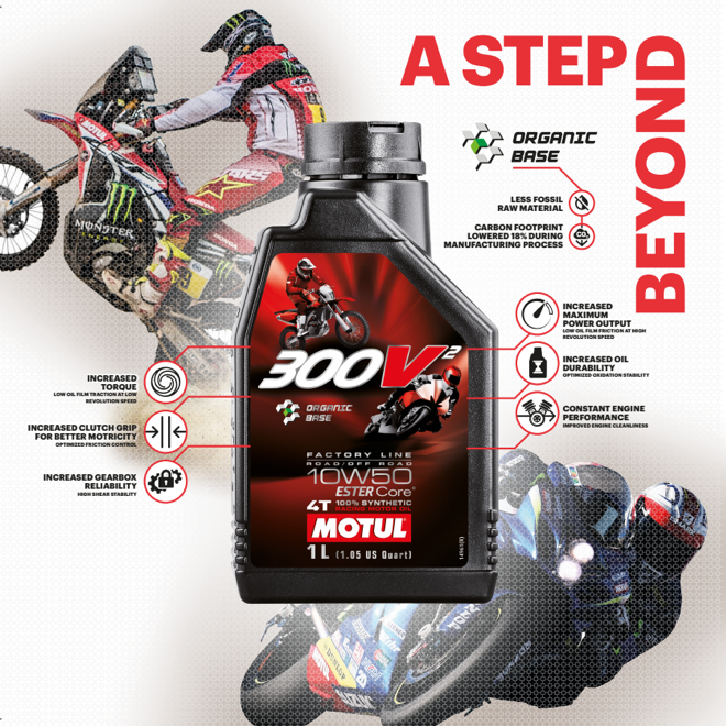 Motul goes a step beyond and launches a new racing oil: Motul 300V² 10W50