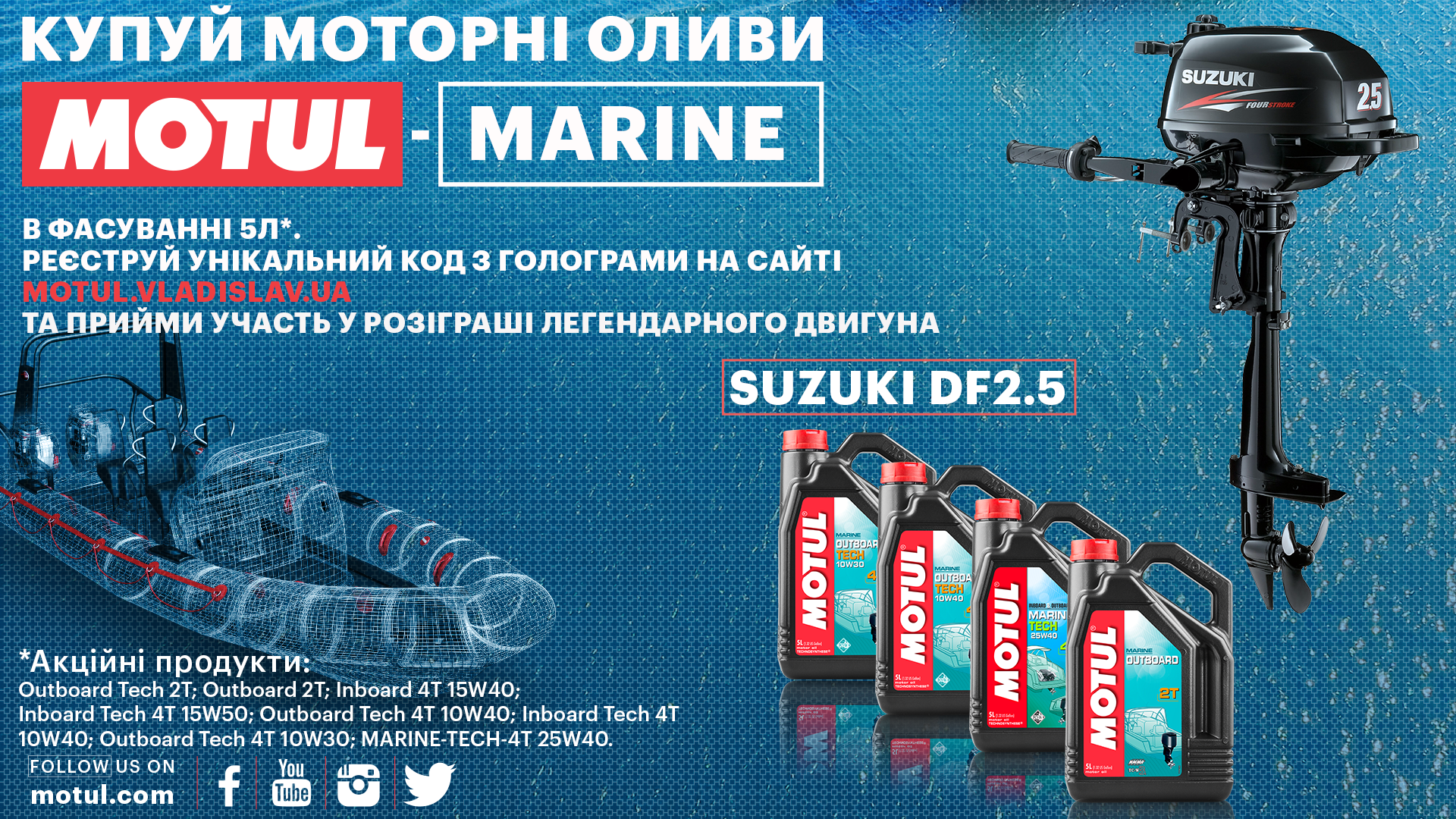 КУПУЙ МОТОРНІ ОЛИВИ З СЕРІЇ MOTUL MARINE