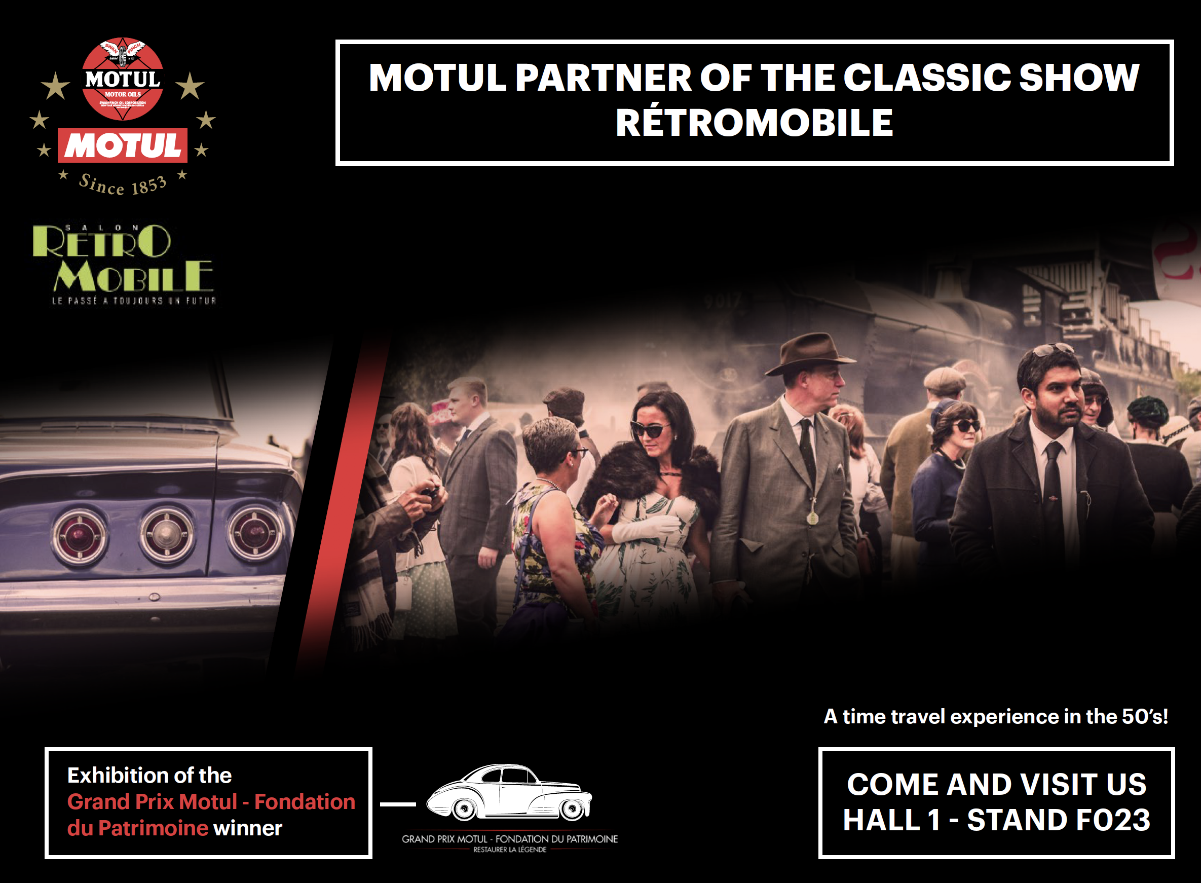 Motul travels back to the 1950’s at Rétromobile