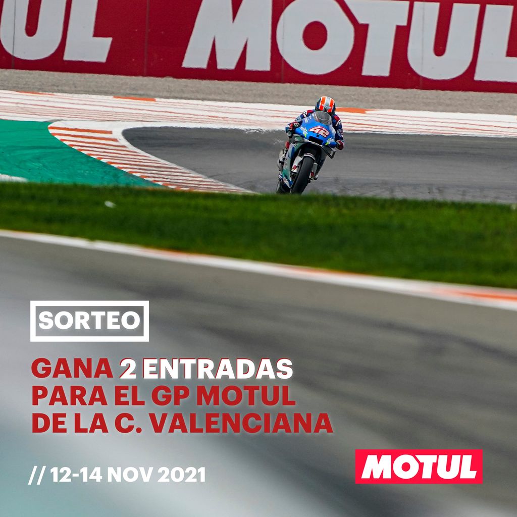 SORTEO: TE INVITAMOS AL GRAN PREMIO MOTUL DE LA COMUNITAT VALENCIANA